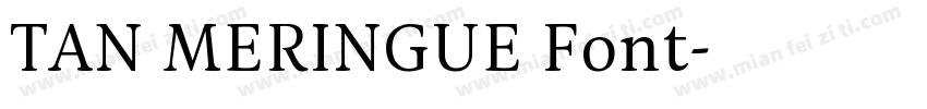 TAN MERINGUE Font字体转换